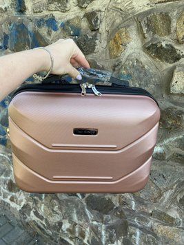 ABS Пластиковий кейс для Валізи Wings, дорожня сумка Wings 149 case (pink gold) Рожевий Wings 149 case (pink gold) Рожевий Wings 149 case (pink gold) фото