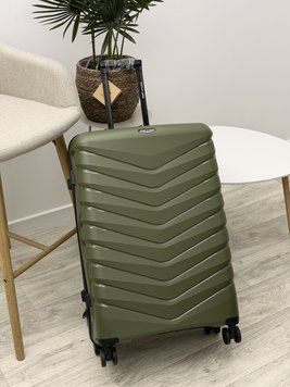 Wings Ударостійка пластикова Валіза Велика (L), на 4 колесах Wings PH01 (olive) L Оливковий Wings PH01 (olive) L фото