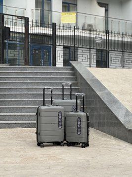 Wings Ударостійка пластикова Валіза Середня ( M ), на колесах Wings HWF (silver) M Серый Wings HWF (silver) M фото