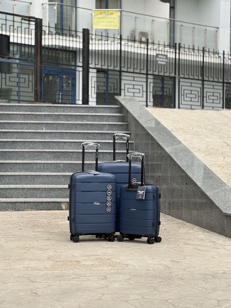 Wings 4 шт Комплект Валіз, на колесах, дорожня, сумка на колесах Wings HWF (blue) All Синій Wings HWF (blue) All фото