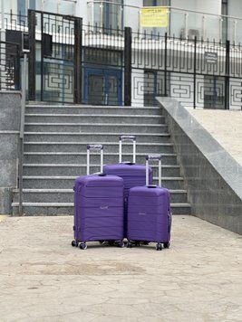 Комплект валіз ( 3 шт) + розширення Поліпропілен на колесах 360* S bags PP 06 (фиол) All Фіолетовий S bags PP 06 (purple) All фото