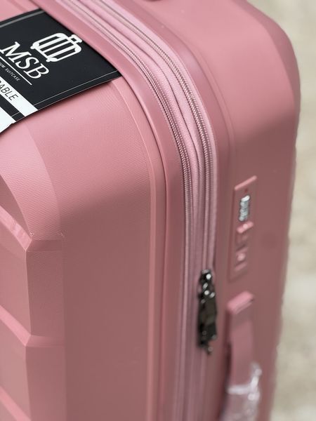 Комплект чемоданов (3шт) + 2 кейса в подарок + расширение Полипропилен MSB дорожный на колесах 4 колеса 360* MSB 023 (pink) All
 фото