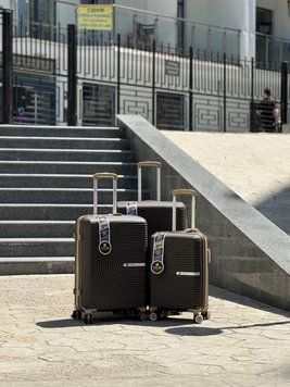 Велика Турецька дорожня валіза Коричневий MCS 374 розмір L високоякісний ударостійкий поліпропілен 4 колеса 360&deg; 120 літрів MCS 374(bro/cha) L Коричневий MCS 374(bro/cha) L фото