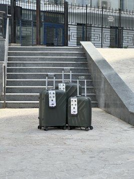 Маленький Чемодан S с расширением, Полипропилен MSB на колесах 4 колеса 37 литров 4 колеса 360* MSB 103 (green) S01 фото