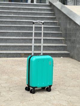 Лоукост Ударостійка 40/30/20 см пластикова Валіза дорожня XS на колесах ручна поклажа 24 L Kaiman мята XS Зелений Kaiman mint XS Зелений Kaiman mint XS фото