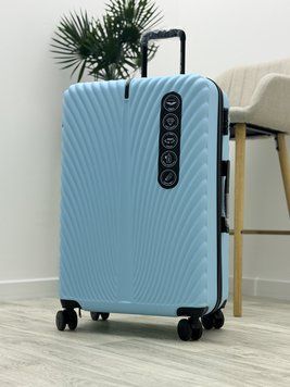 Wings Ударопрочный пластиковый Чемодан Большой (L), на 4 колесах Wings 120 (light blue) L Голубой Wings 120 (light blue) L фото