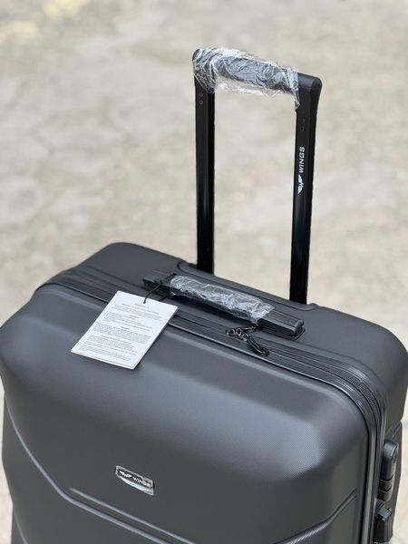 Wings Ударостійка пластикова Валіза Велика (L), на 4 колесах Wings B147 (black) L Чорний Wings B147 (black) L фото