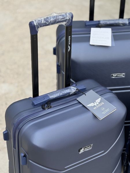 Wings Ударопрочный пластиковый Чемодан Большой (L), на 4 колесах Wings B147 (blue) L Синий Wings B147 (blue) L фото