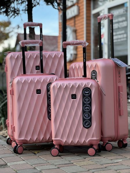 Wings Ударопрочный пластиковый Чемодан Большой (L), на 4 колесах Wings TD190 (pink) L Розовый Wings TD190 (pink) L фото