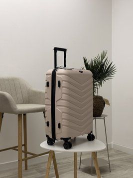 Wings Ударостійка пластикова Валіза Середня (M), на колесах Wings PH01 (beige) M Бежевий Wings PH01 (beige) M фото