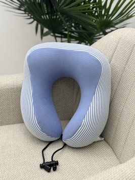 Подушка для подорожей Horoso підголовник ефект пам'яті под Star 585 син Синий Pillow Star 585 blue фото
