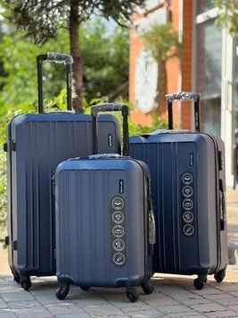 Wings Ударостійка пластикова Валіза Велика (L), на 4 колесах Wings HRR (blue) L Синій Wings HRR (blue) L фото