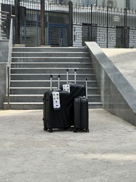 Средний Чемодан М + кейс в подарок с расширением, Полипропилен MSB на колесах 4 колеса 75 литров 4 колеса 360* MSB 103 (square) M фото