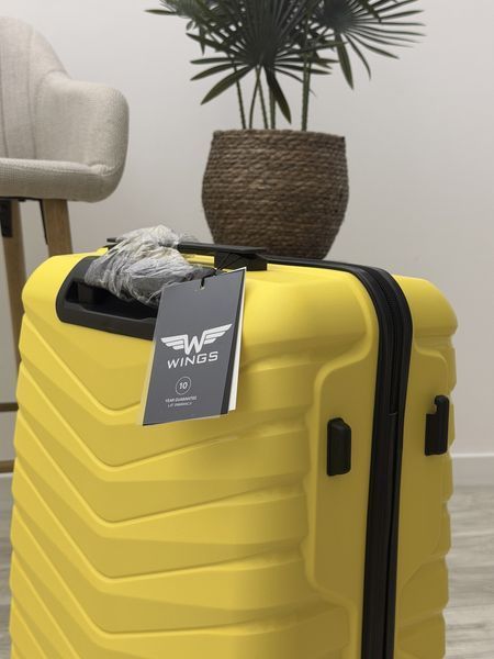 Wings 4 шт. Комплект чемоданов, на колесах, дорожная сумка на колесах Wings PH01 (yellow) All Желтый Wings PH01 (yellow) All фото
