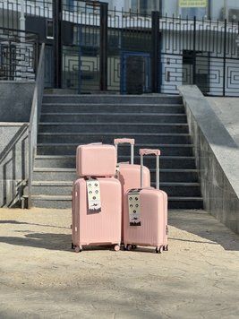 Большая Чемодан L с расширением, Полипропилен MSB на колесах 4 колеса 110 литров MSB TeT 014 (powder) L
 фото